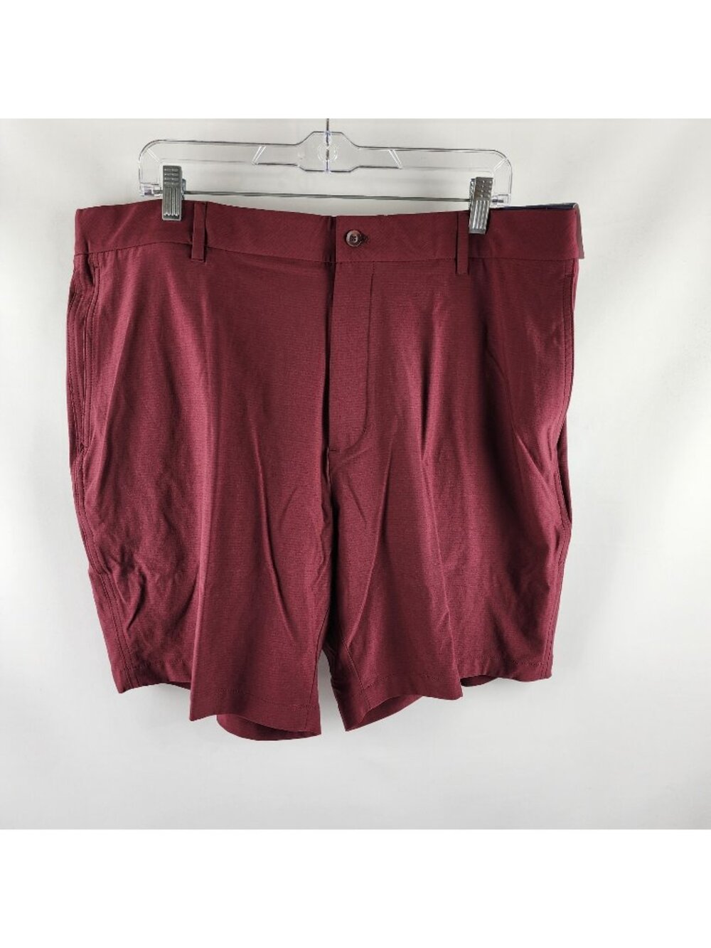 Walter Hagen Shorts Mens 40 Burgundy PII Pureflex Microline 9" Inseam Short NWT